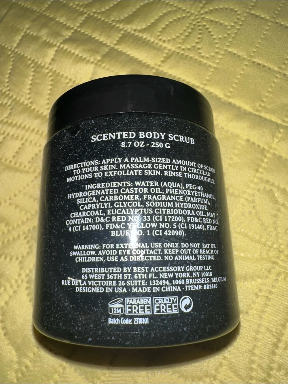 Set of 2 Charcoal & Eucalyptus / honey & almond milk Scented Body Scrub